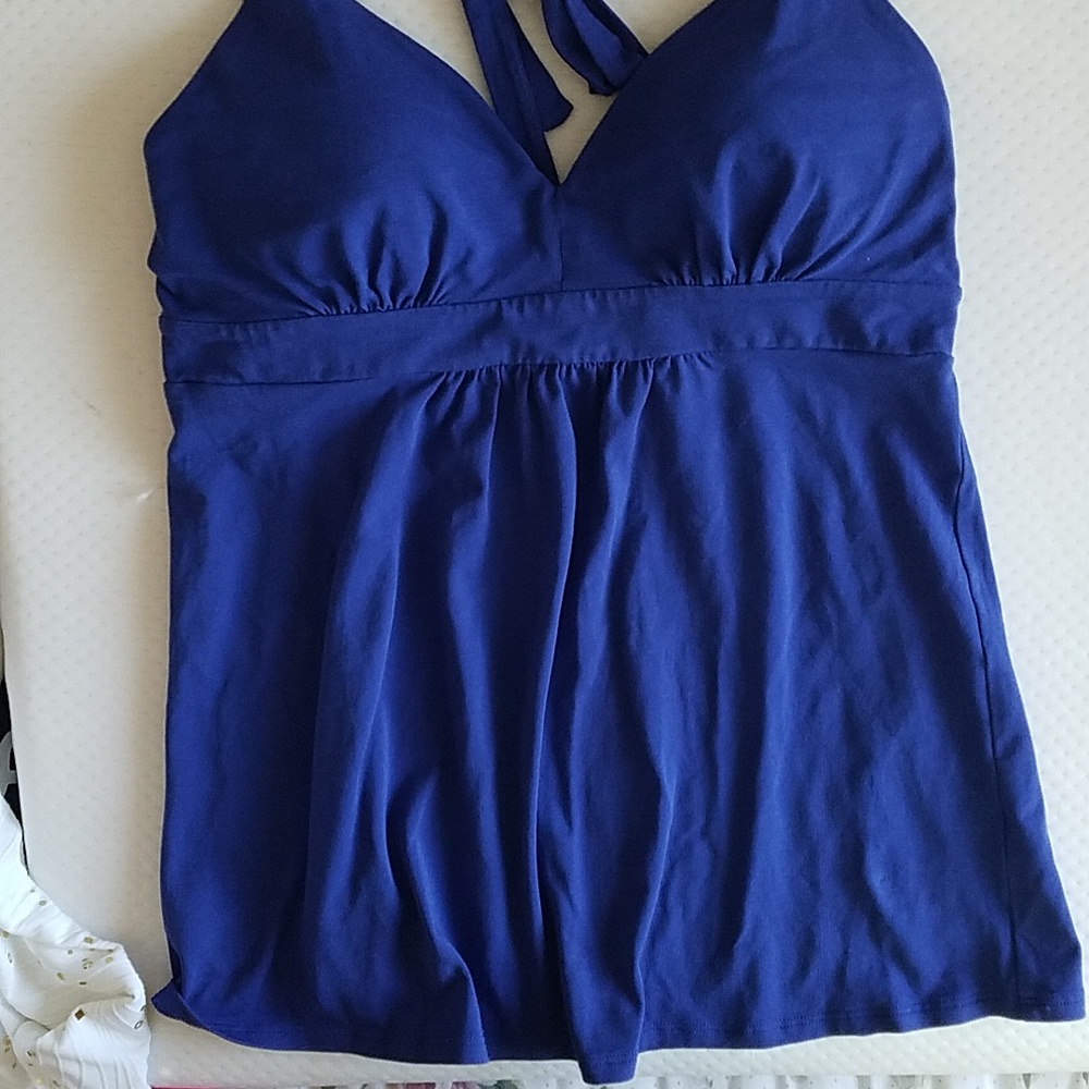 Victoria Secret Halter, Blue cotton Top. Size M.